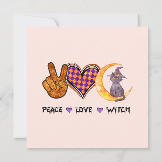 Peace Love Witch - Halloween Ontwerp (Voorkant)