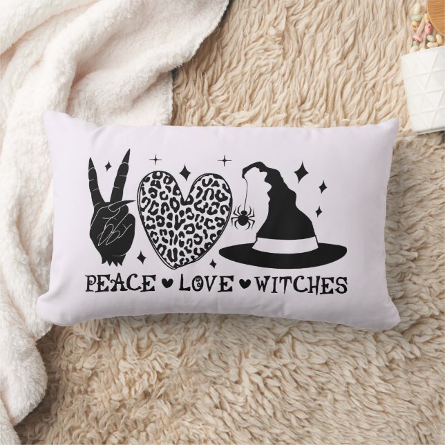 Peace Love Witches Sierkussen Kussen (Deken)