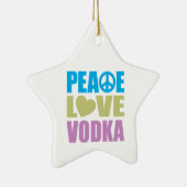 Peace Love Wodka Keramisch Ornament (Rechts)