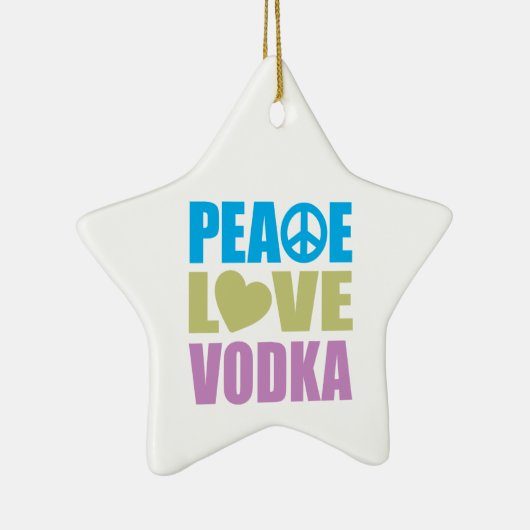 Peace Love Wodka Keramisch Ornament (Rechts)