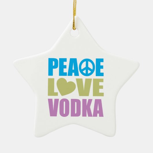 Peace Love Wodka Keramisch Ornament (Voorkant)