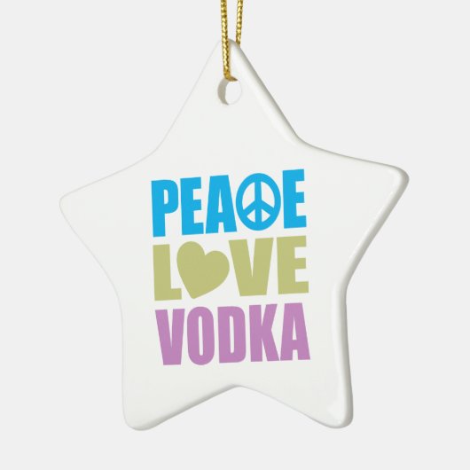 Peace Love Wodka Keramisch Ornament (Links)