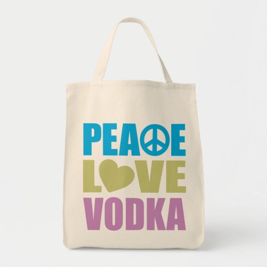 Peace Love Wodka Tote Bag (Voorkant)
