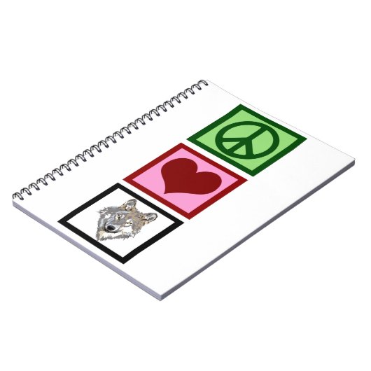 Peace Love Wolves Notitieboek (Linkerzijde)