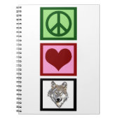 Peace Love Wolves Notitieboek (Voorkant)