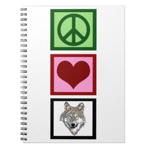 Peace Love Wolves Notitieboek