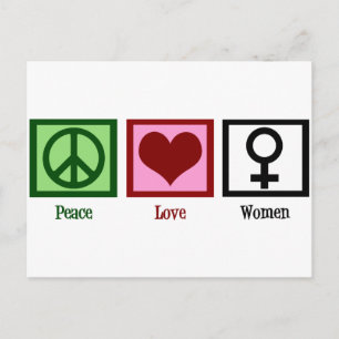 Peace Love Women Briefkaart