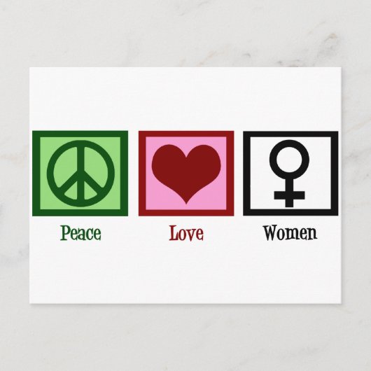 Peace Love Women Briefkaart (Voorkant)
