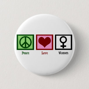 Peace Love Women Ronde Button 5,7 Cm