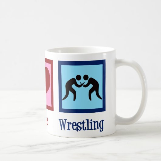 Peace Love Wrestling Koffiemok (Rechts)