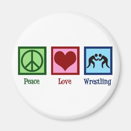 Peace Love Wrestling Magneet (Voorkant)