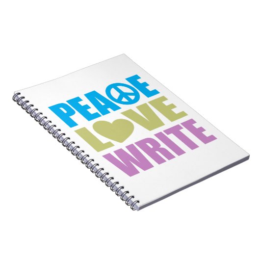 Peace Love Write Notitieboek (Rechterzijde)