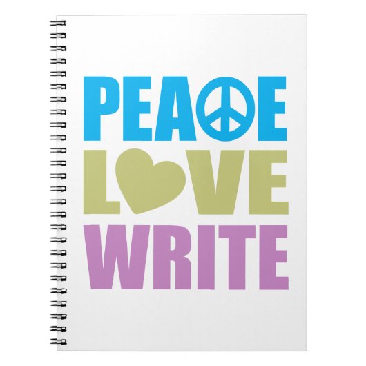 Peace Love Write Notitieboek (Voorkant)