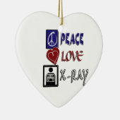 PEACE LOVE X-RAY RADIOLOGIE KERAMISCH ORNAMENT (Rechts)