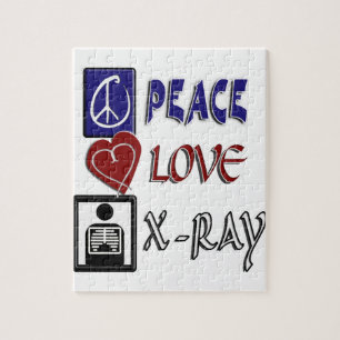 PEACE LOVE X-RAY RADIOLOGIE LEGPUZZEL