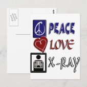 PEACE LOVE XRAY BRIEFKAART (Voorkant / Achterkant)