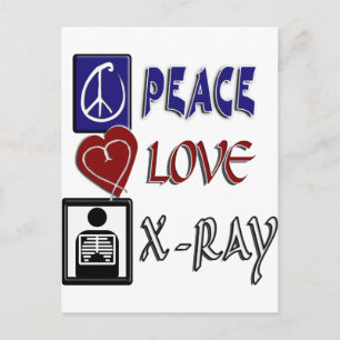 PEACE LOVE XRAY BRIEFKAART