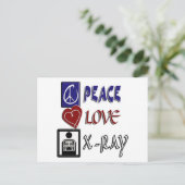 PEACE LOVE XRAY BRIEFKAART (Staand voorkant)