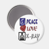 PEACE LOVE XRAY MAGNEET (Voorkant / Achterkant)