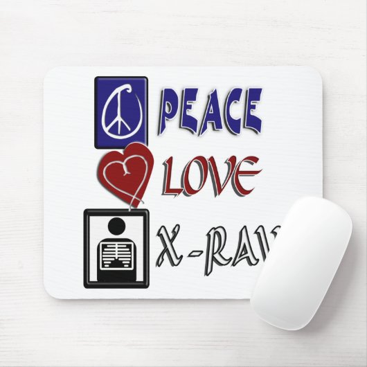 PEACE LOVE XRAY MUISMAT (Met muis)