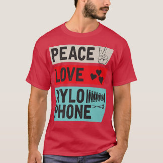 Peace Love Xylophone Piano Music Players Marking T-shirt
