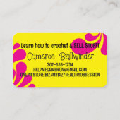 Peace love yarn knitter knitting crochet visitekaartje (Achterkant)