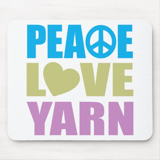 Peace Love Yarn Muismat (Voorkant)