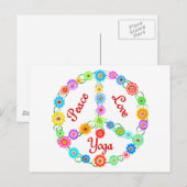 Peace Love Yoga Briefkaart (Voorkant / Achterkant)