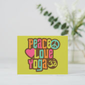 Peace Love Yoga Briefkaart (Staand voorkant)