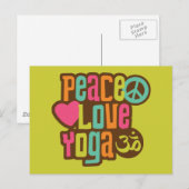 Peace Love Yoga Briefkaart (Voorkant / Achterkant)