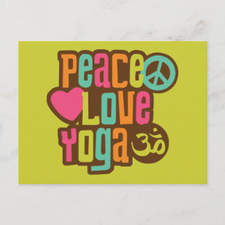 Peace Love Yoga Briefkaart
