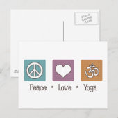 Peace Love Yoga Briefkaart (Voorkant / Achterkant)