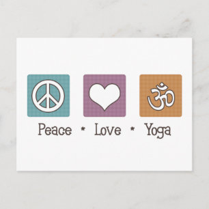 Peace Love Yoga Briefkaart
