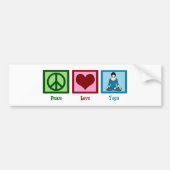 Peace Love Yoga Bumpersticker (Voorkant)