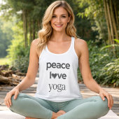 Peace Love Yoga - Calm Modern Lifestyle Graphic Tanktop
