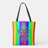 Peace Love Yoga Canvas tas (Achterkant)