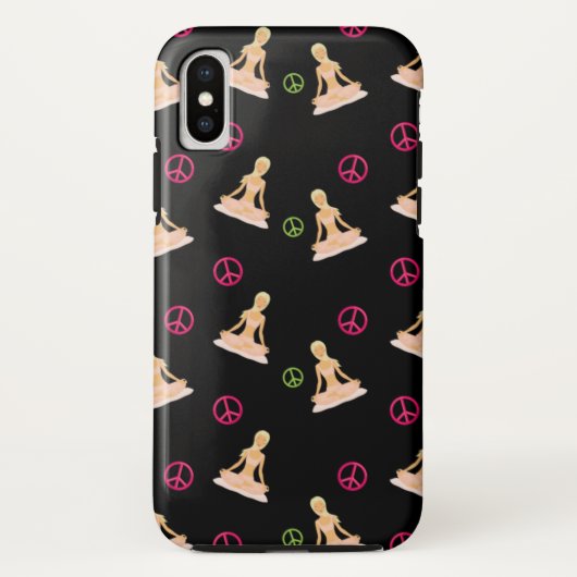 Peace Love & Yoga Cell Phone Case (Achterkant)