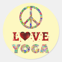 Peace Love Yoga Colorful Spiritueel