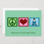Peace Love Yoga Custom Studio Name Kerstmis Feestdagenkaart (Voorkant / Achterkant)