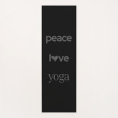 Peace Love Yoga | Motivational Modern Statement Yogamat (Voorkant)