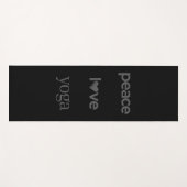 Peace Love Yoga | Motivational Modern Statement Yogamat (Voorkant (horizontaal))