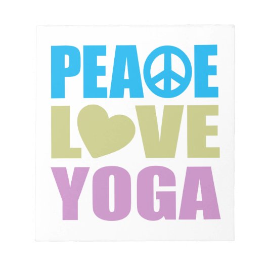 Peace Love Yoga Notitieblok (Voorkant)