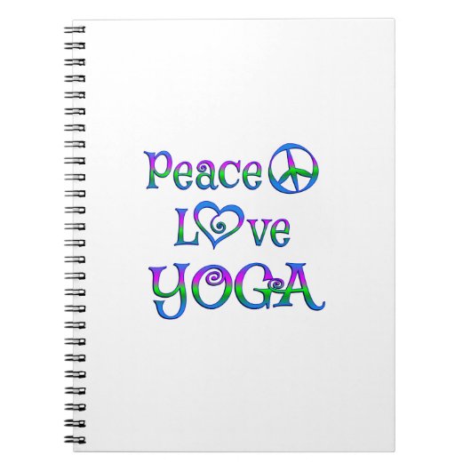 Peace Love Yoga Notitieboek (Voorkant)