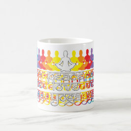 Peace Love Yoga Rainbow Intences Coffee Mok