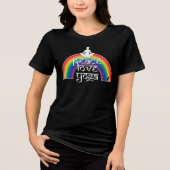 Peace Love Yoga Rainbow Intentions Tri-Blend Shirt (Voorkant)