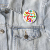 PEACE LOVE Yoga Ronde Button 5,7 Cm (In situ)