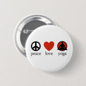 Peace Love Yoga Ronde Button 5,7 Cm (Voorkant /achterkant)
