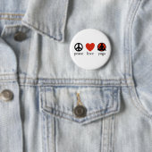 Peace Love Yoga Ronde Button 5,7 Cm (In situ)