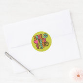 Peace Love Yoga Ronde Sticker (Envelop)