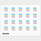 Peace Love Yoga Ronde Sticker (Vel)